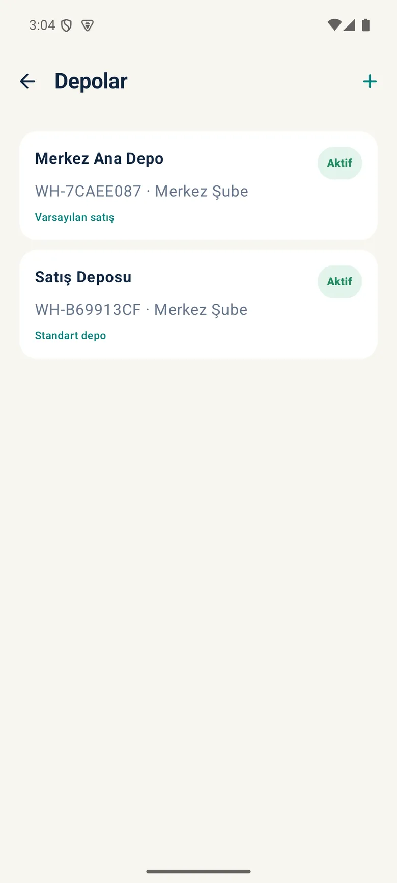 Depo listesi