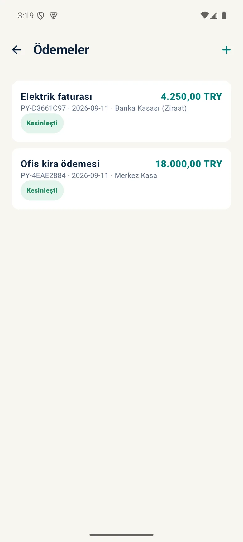 Ödeme listesi